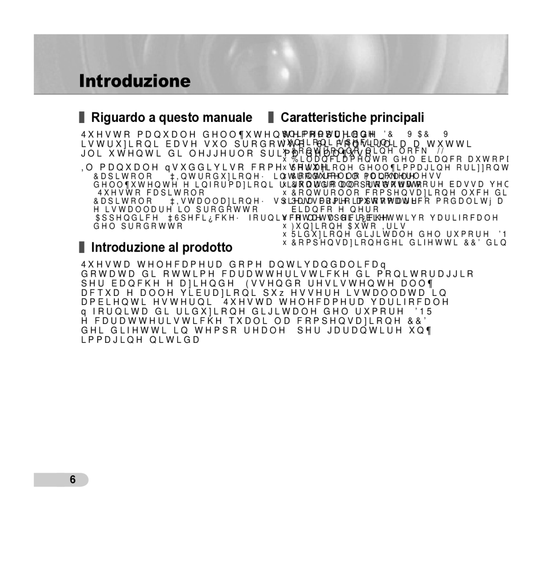 Samsung SCC-5395 Riguardo a questo manuale, Introduzione al prodotto, Caratteristiche principali 