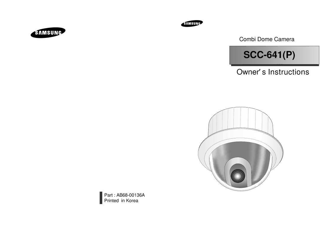 Samsung SCC-641P manual SCC- 641P 