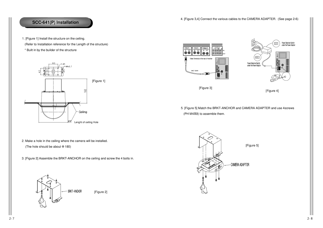 Samsung SCC-641N manual SCC-641P Installation 