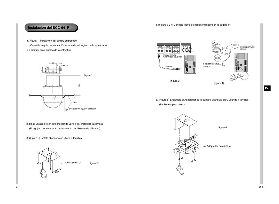 Samsung manual Instalación del SCC-641P, Figura 