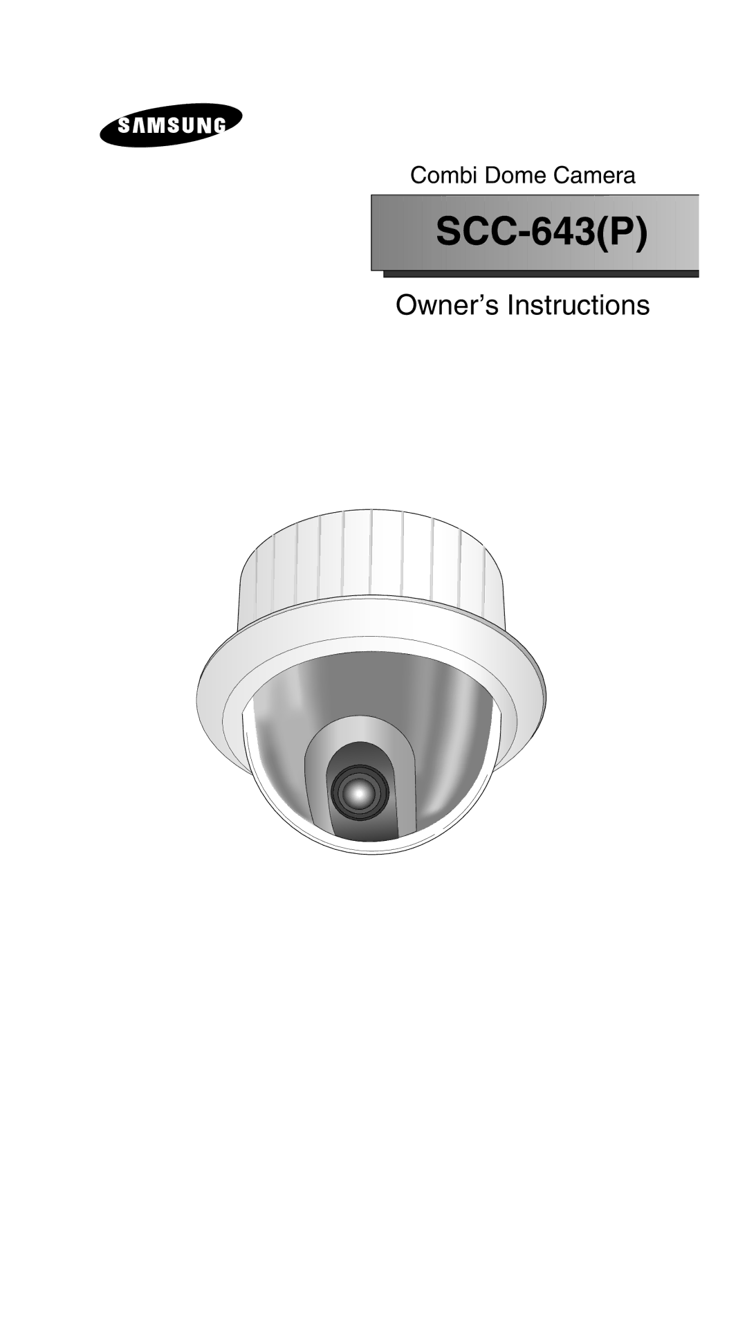 Samsung SCC-643P manual SCC -643P 