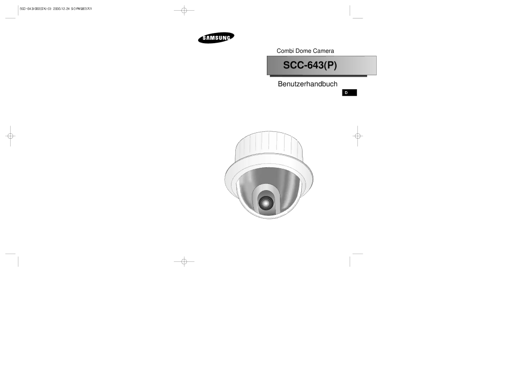 Samsung SCC-643(P) instruction manual Benutzerhandbuch 