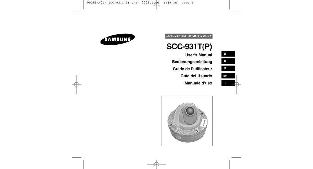 Samsung SCC-931TP user manual 