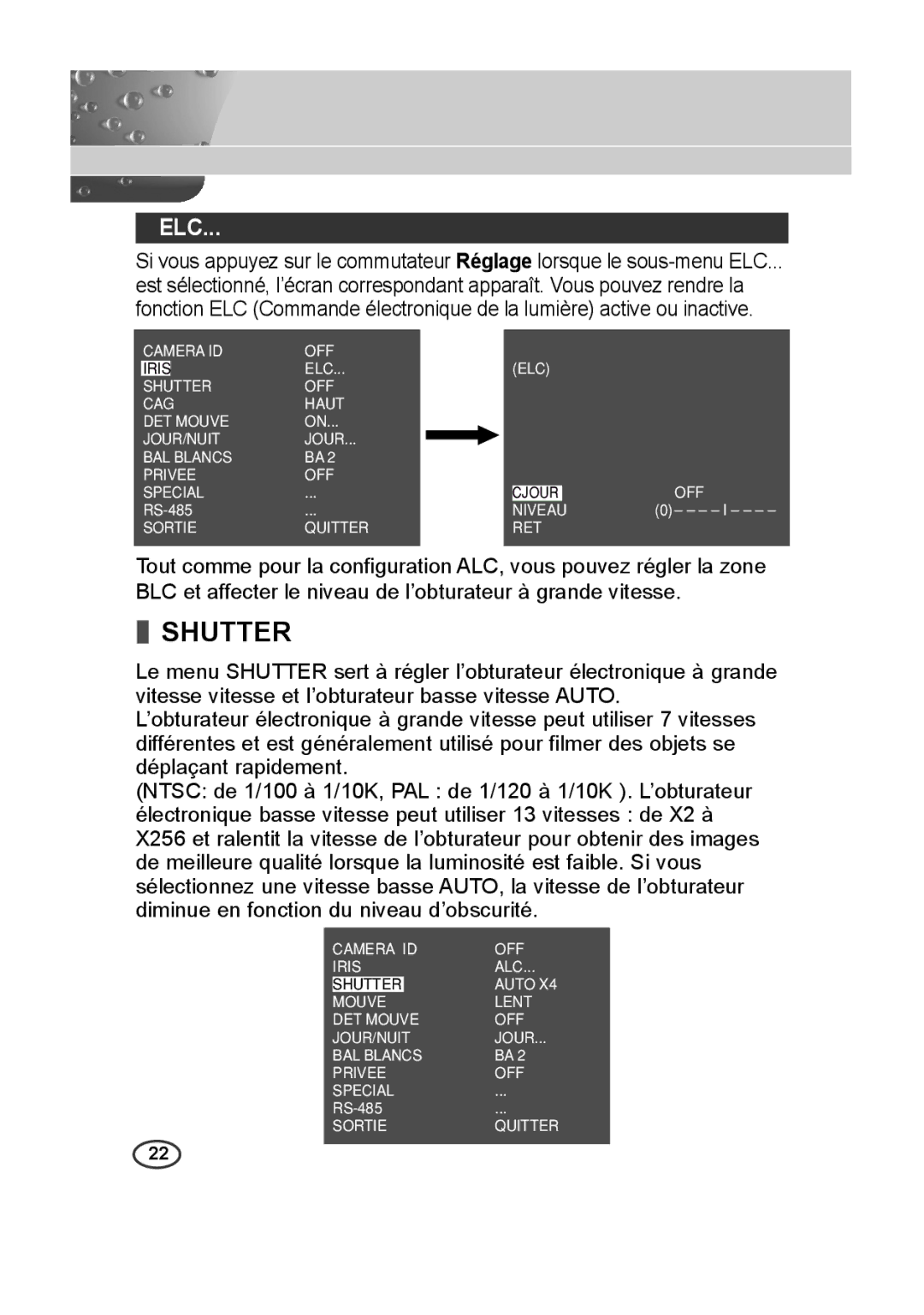 Samsung SCC-B2313P, SCC-A2013P, SCC-B2013P, SCC-A2313P manual Quitter 