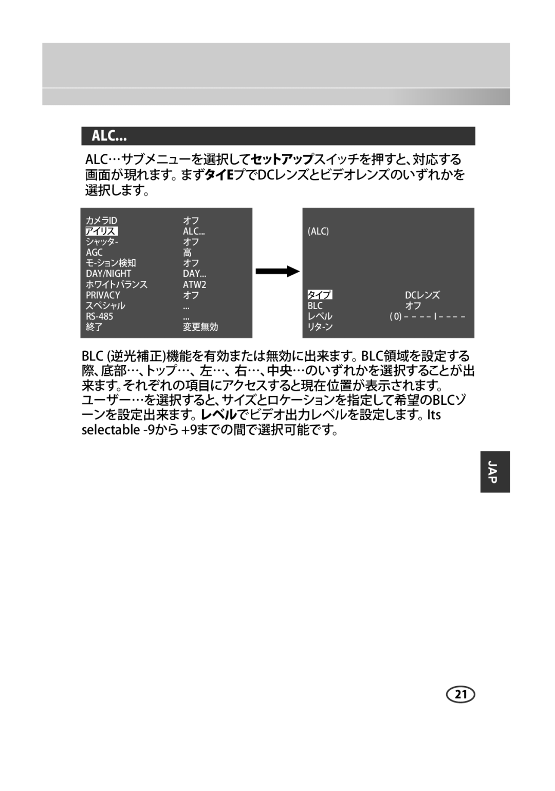 Samsung SCC-A2313P, SCC-A2013P, SCC-B2013P, SCC-B2313P manual タイプ Dcレンズ スペシャル 