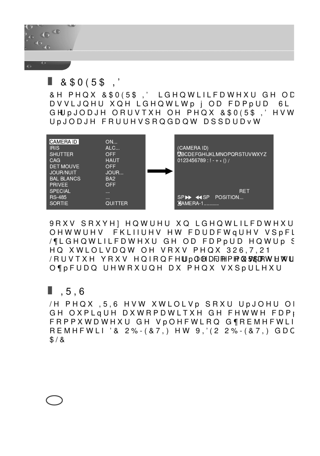 Samsung SCC-B2313P, SCC-A2013P, SCC-B2013P, SCC-A2313P manual CAG Haut 