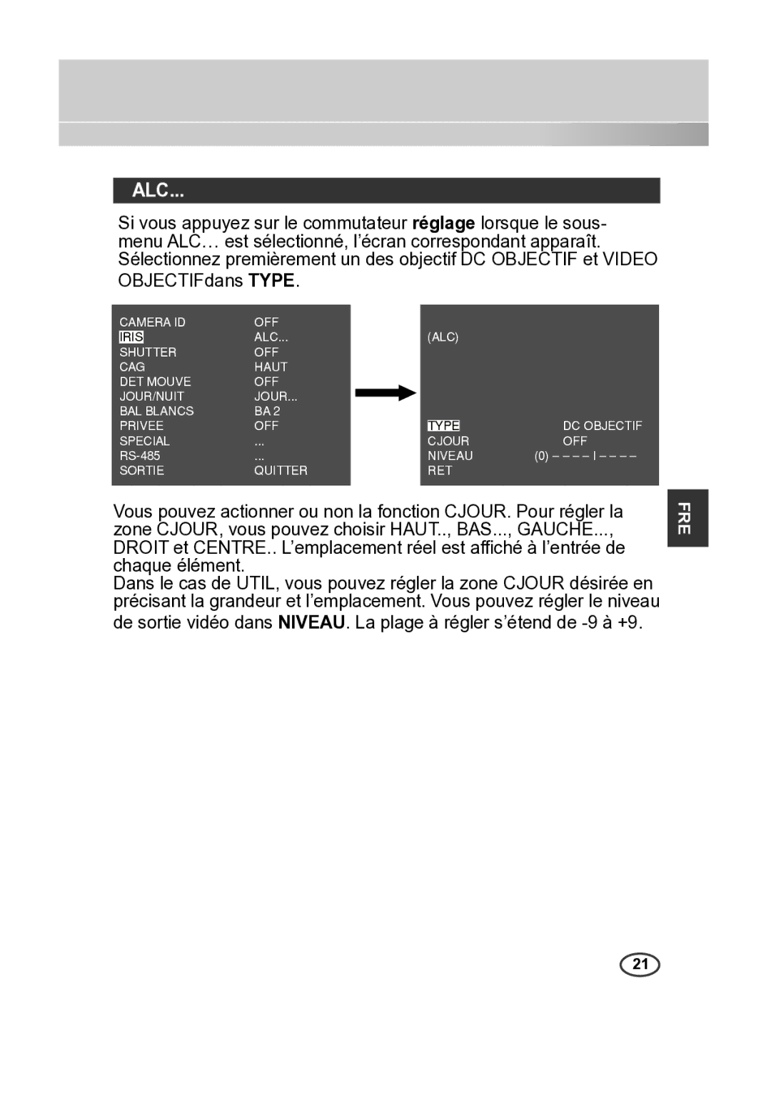 Samsung SCC-A2313P, SCC-A2013P, SCC-B2013P, SCC-B2313P manual Special Cjour OFF 