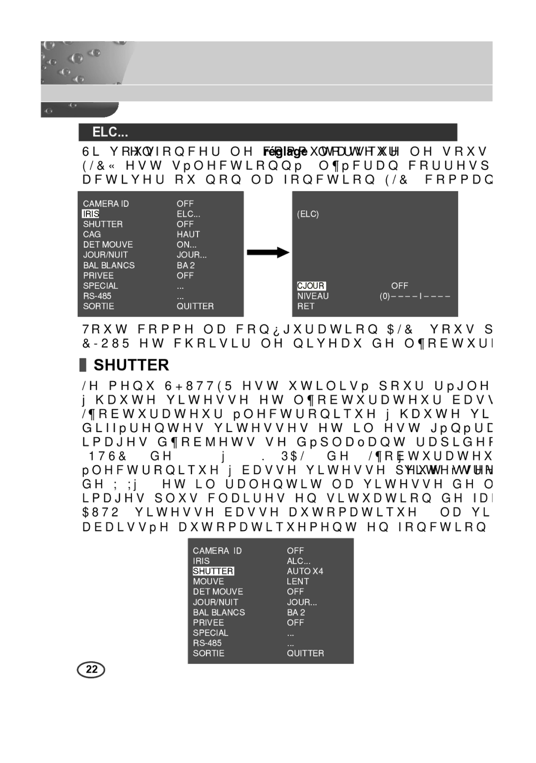 Samsung SCC-A2013P, SCC-B2013P, SCC-B2313P, SCC-A2313P manual Quitter 