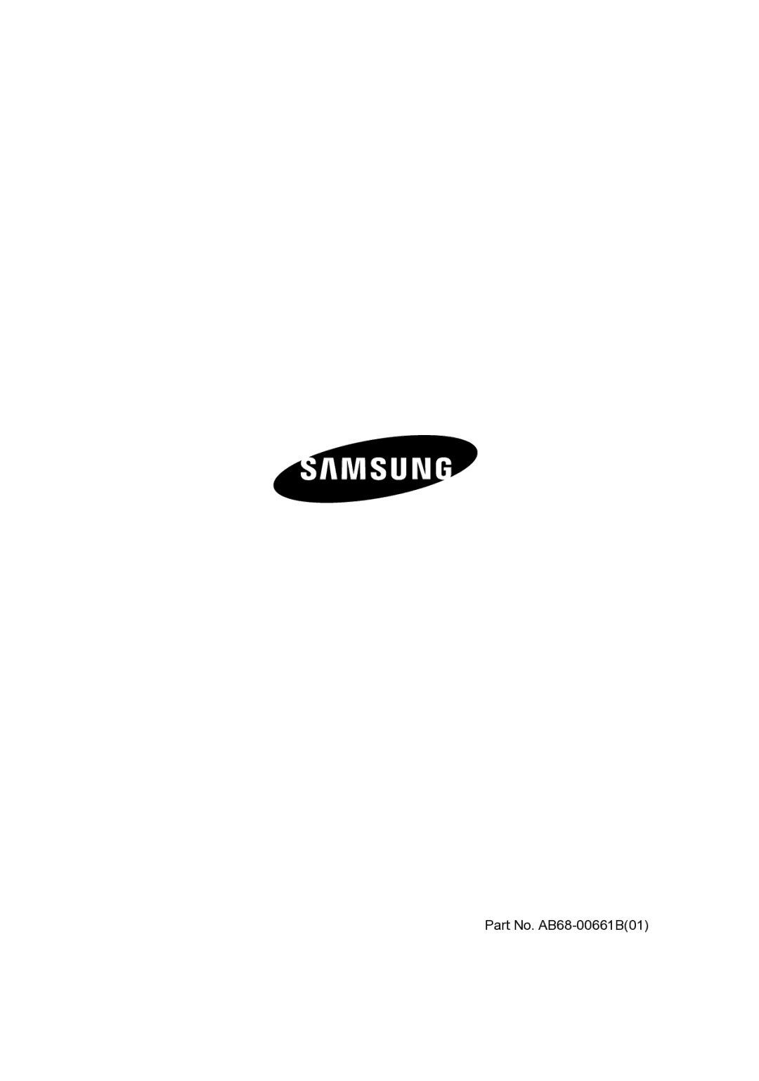 Samsung SCC-A2013P, SCC-B2313(P), SCC-B2013P, SCC-A2313(P) manual Part No. AB68-00661B01 