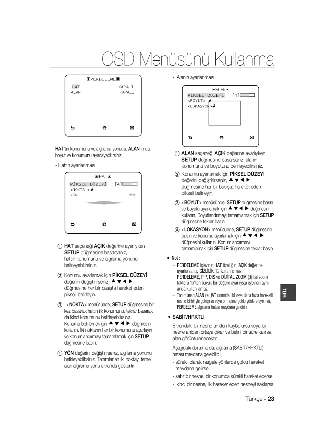 Samsung SCC-A2033P, SCC-A2333P manual Sabit/Hrktli 