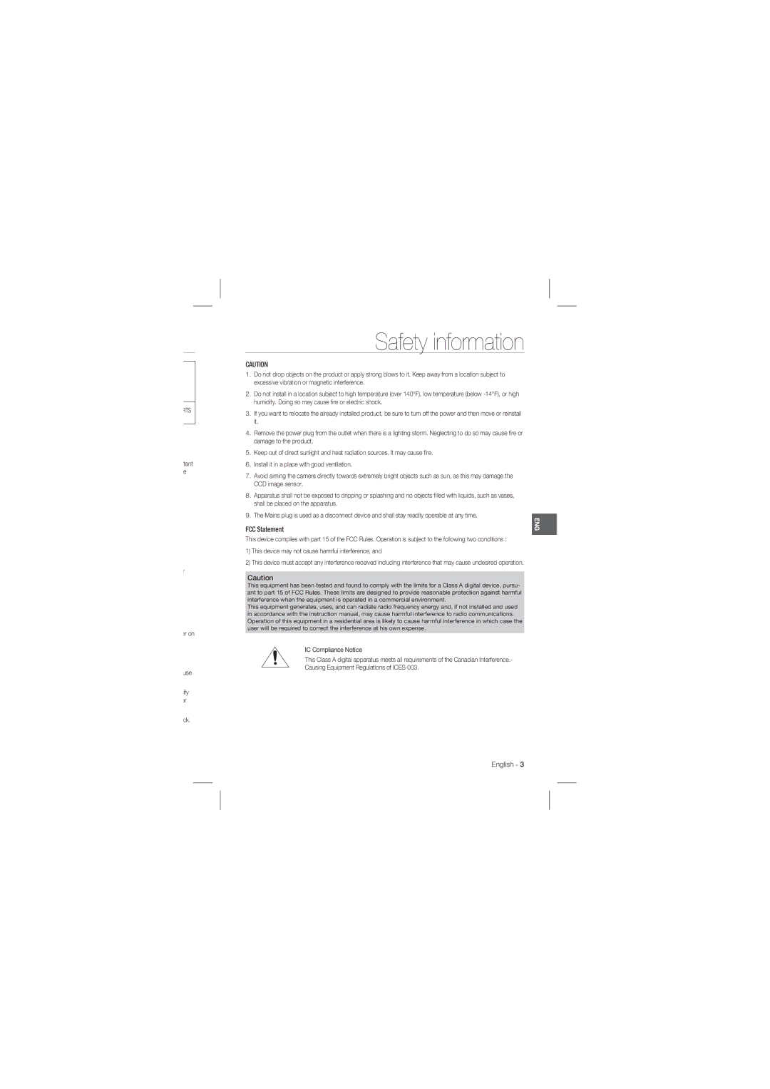 Samsung SCC-B1031P, SCC-B1331P user manual Rts 