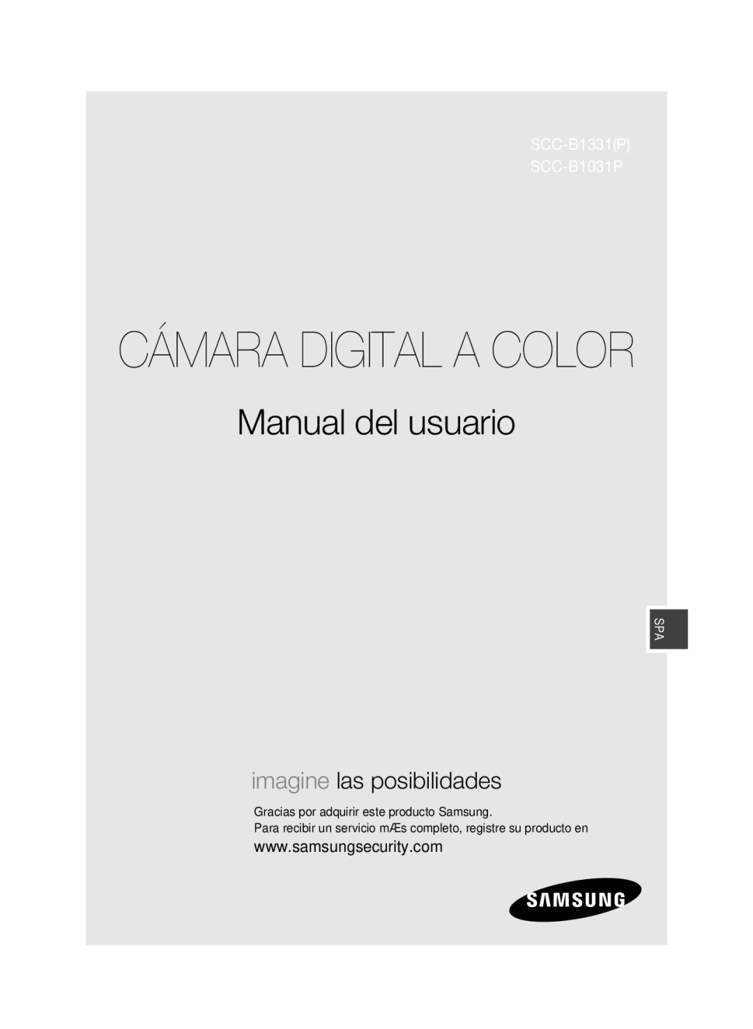 Samsung SCC-B1311P, SCC-B1031P, SCC-B1331P, SCC-B1331BP, SCC-B1031BP manual Cámara Digital a Color 