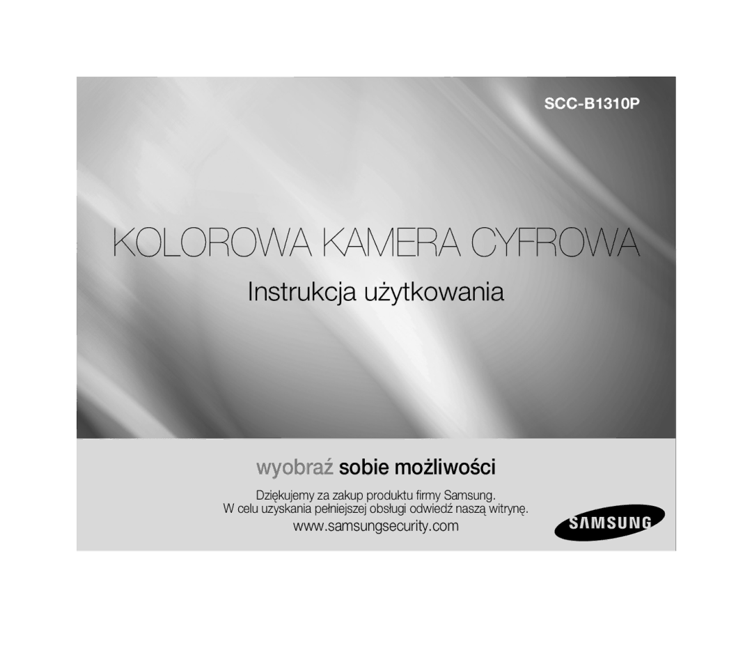 Samsung SCC-B1310P manual Kolorowa Kamera Cyfrowa 