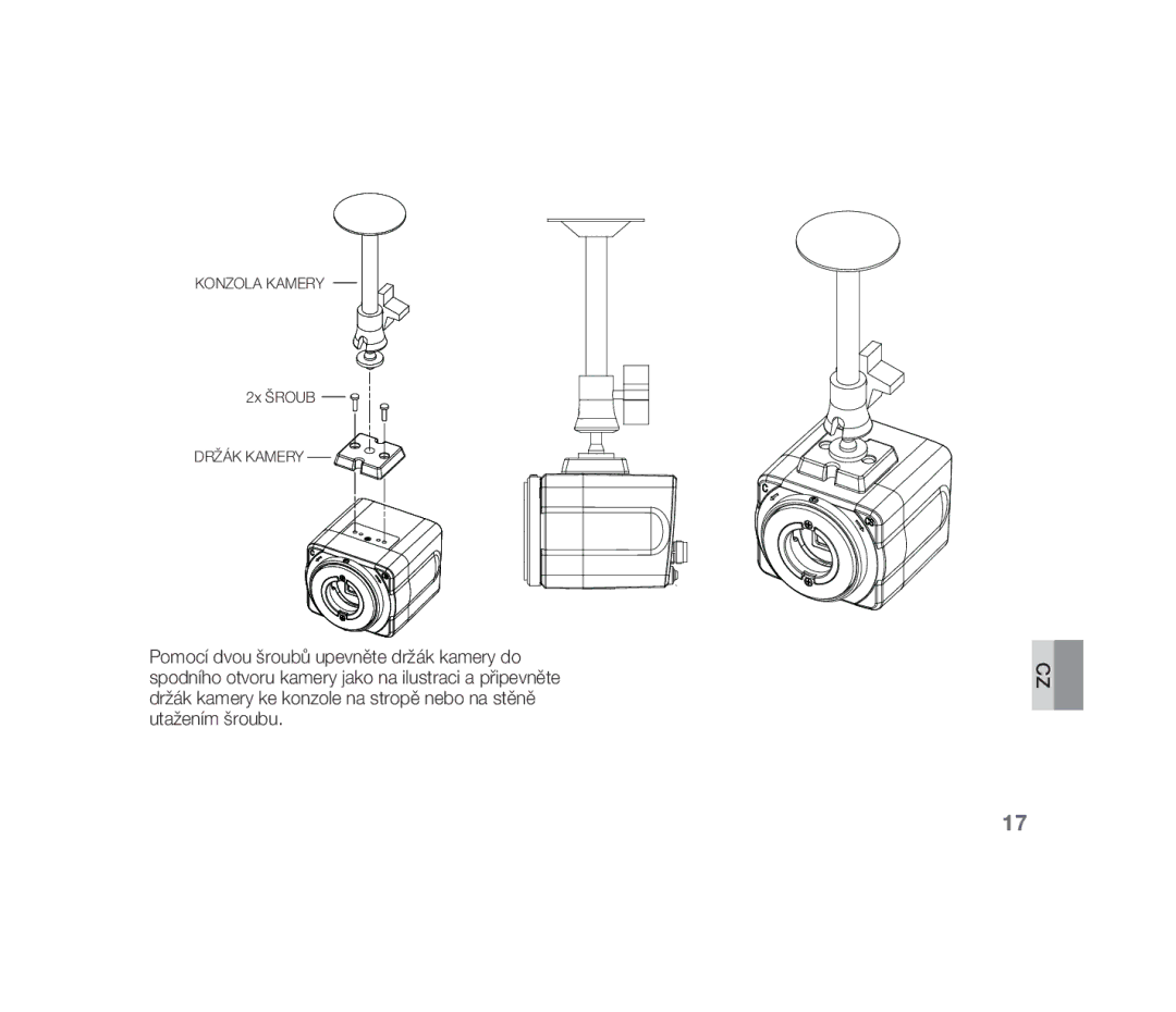 Samsung SCC-B1310P manual Držák Kamery 