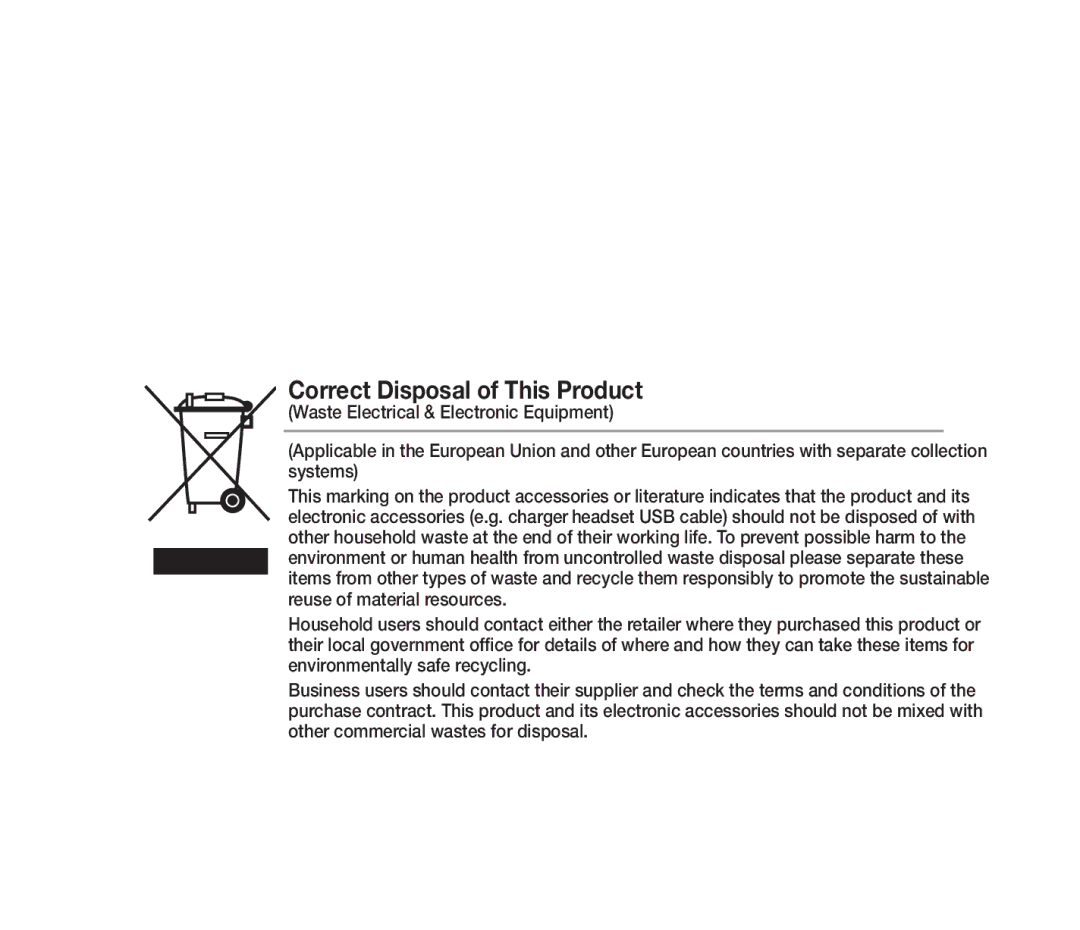 Samsung SCC-B1310P manual Correct Disposal of This Product 