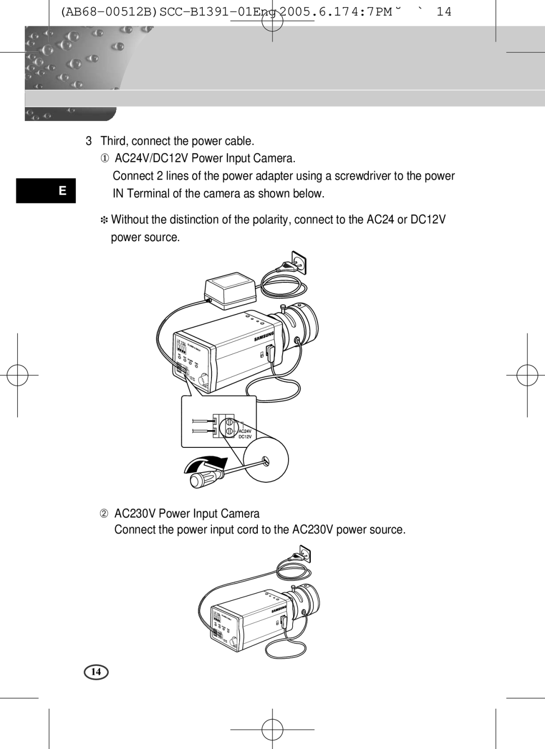 Samsung SCC-B1391(P), SCC-B1091P user manual AB68-00512BSCC-B1391-01Eng 2005.6.1747PM ˘ ` 