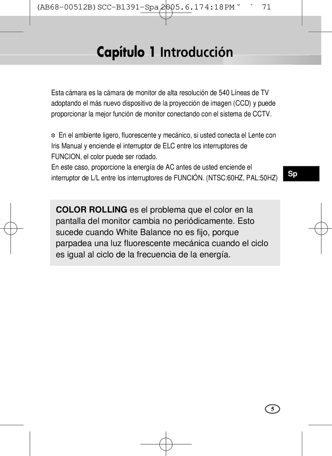 Samsung SCC-B1091P, SCC-B1391(P) user manual Capítulo 1 Introducción 