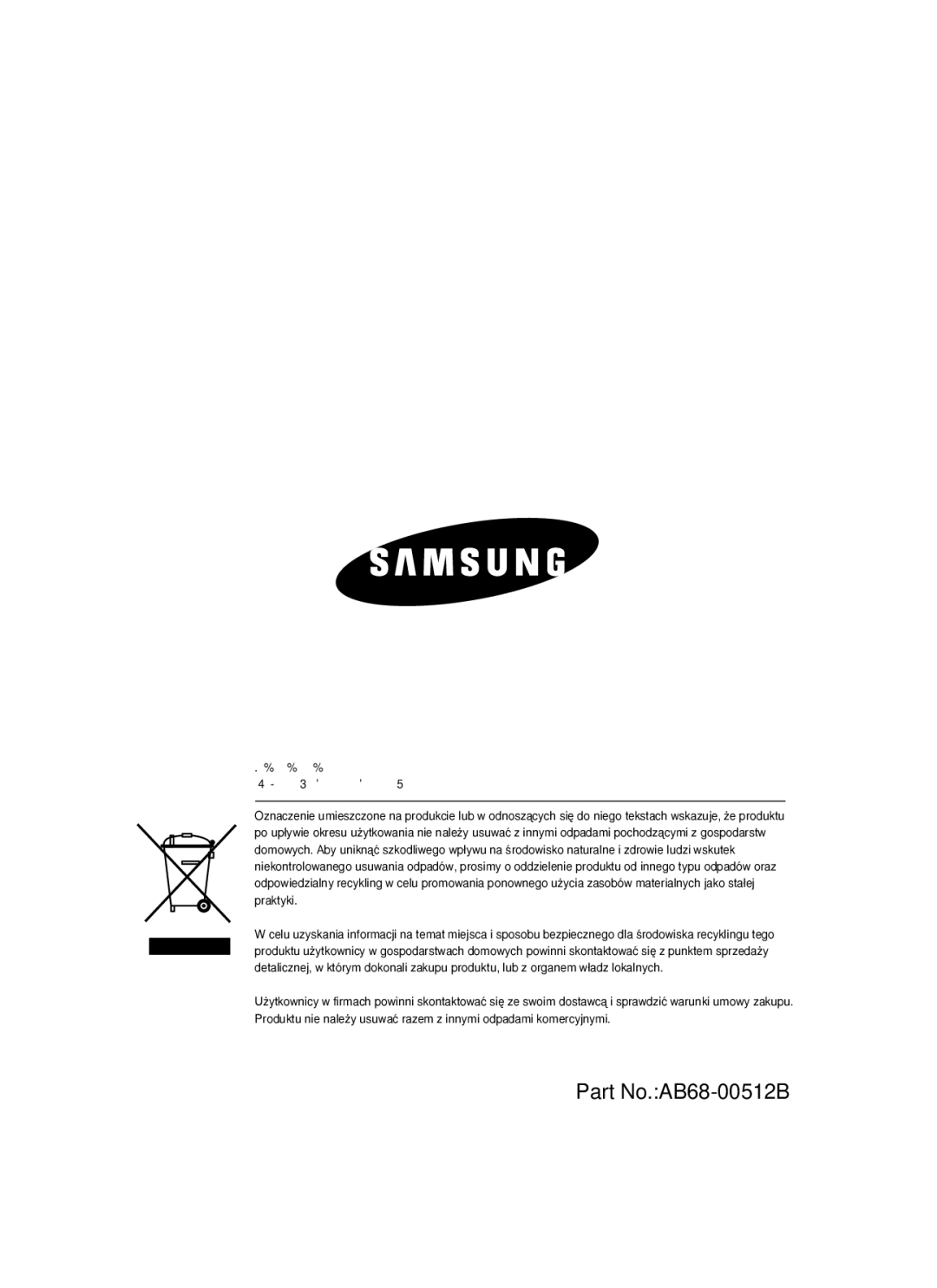 Samsung SCC-B1391P manual Part No.AB68-00512B 