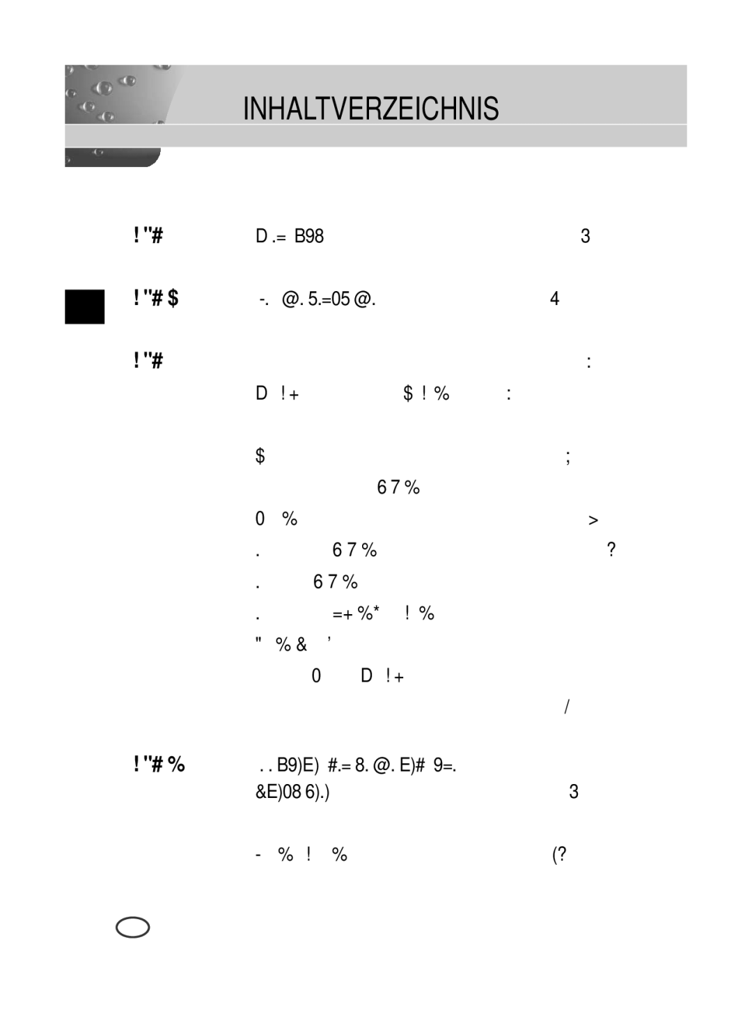 Samsung SCC-B1391P manual Inhaltverzeichnis 