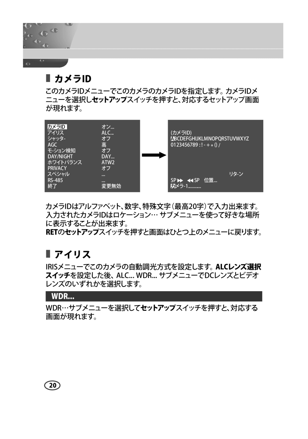 Samsung SCC-B2015P, SCC-B2315P manual カメラid 