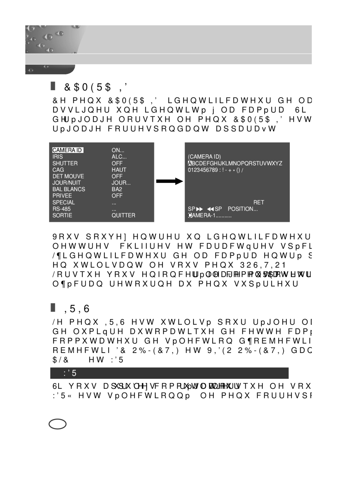 Samsung SCC-B2015P, SCC-B2315P manual CAG Haut 