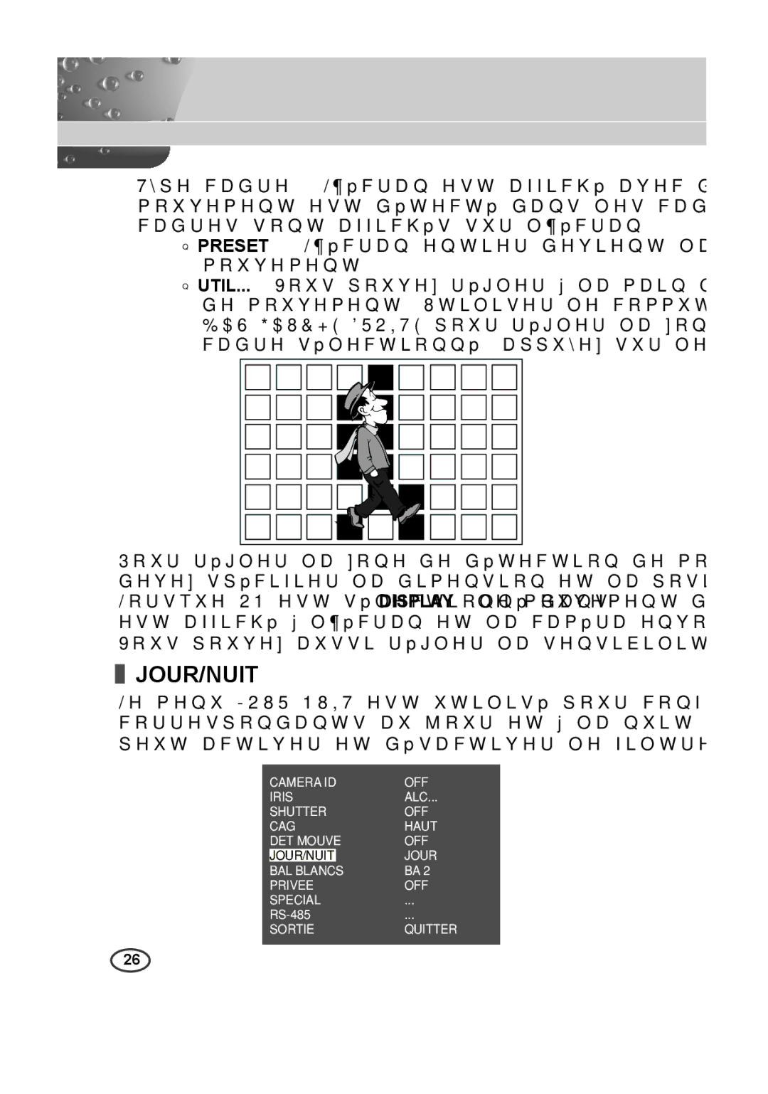 Samsung SCC-B2015P, SCC-B2315P manual Jour/Nuit 