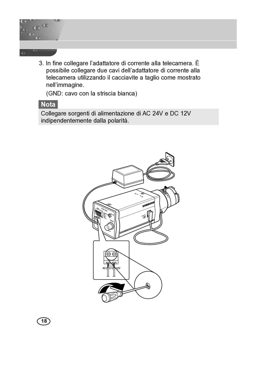 Samsung SCC-B2015P, SCC-B2315P manual Nota 