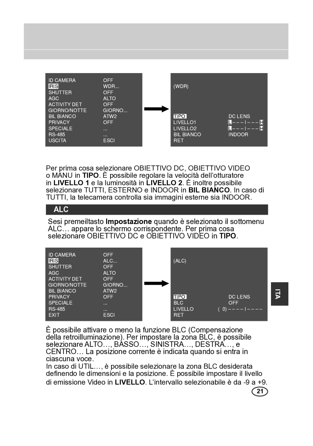 Samsung SCC-B2315P, SCC-B2015P manual Alc 