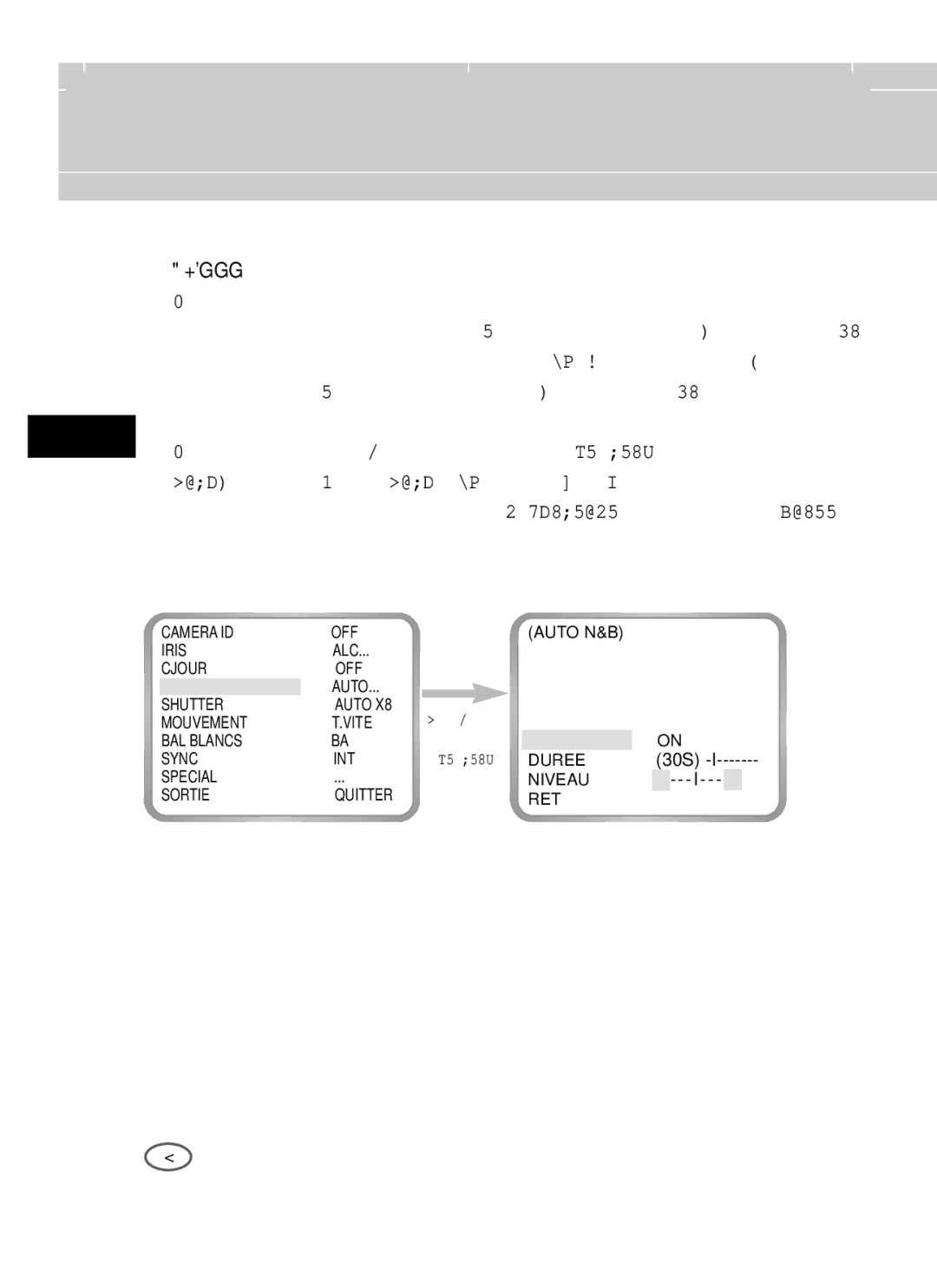 Samsung SCC-B2303(P), SCC-B2003P user manual ❿ Auto, Noir et blanc 