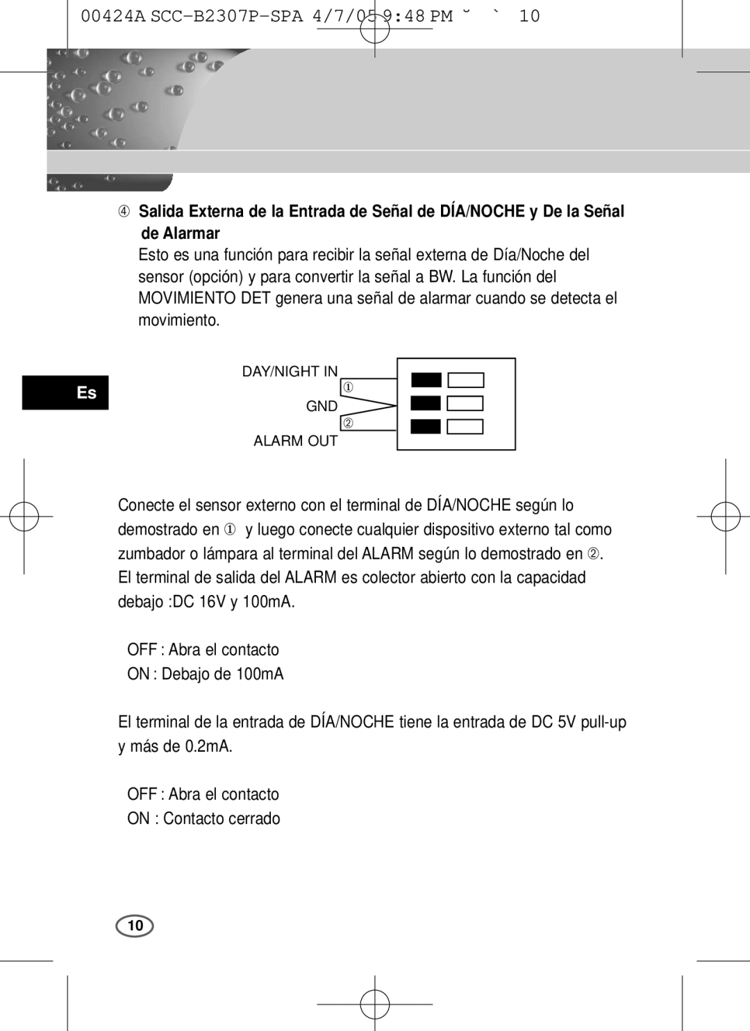 Samsung SCC-B2303(P), SCC-B2003P user manual Demostrado en 