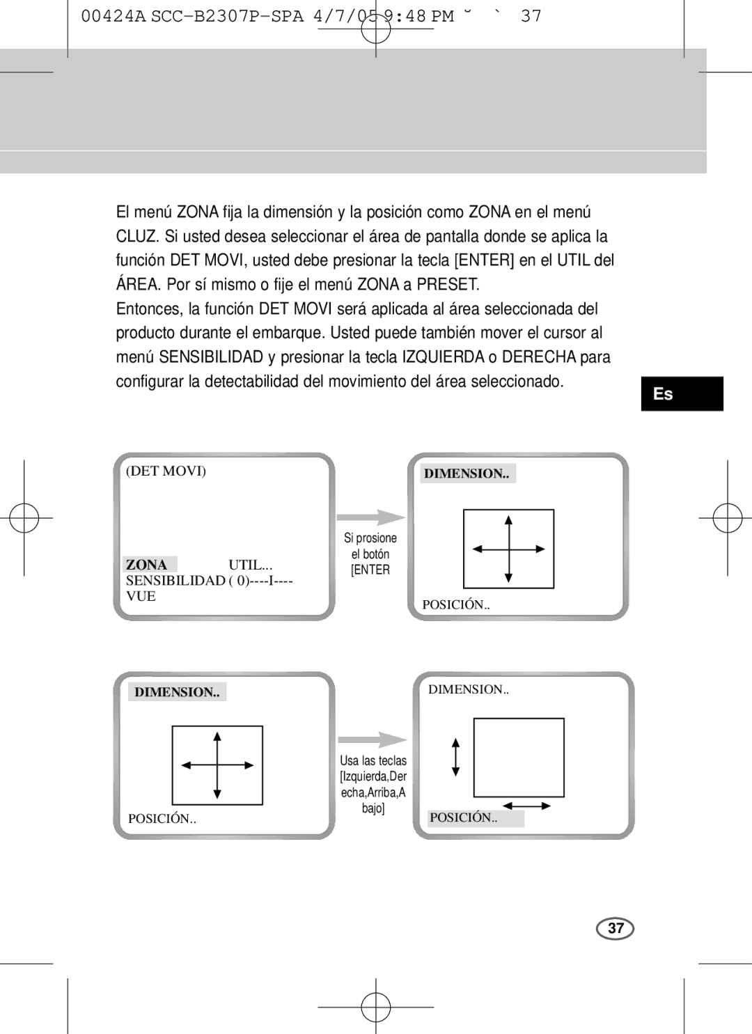 Samsung SCC-B2003P, SCC-B2303(P) user manual DET Movi 