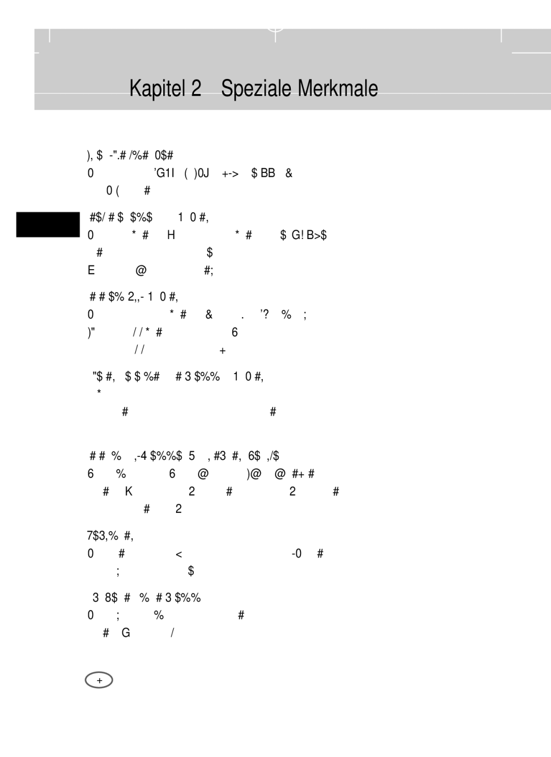 Samsung SCC-B2303(P), SCC-B2003P user manual Kapitel 2 Speziale Merkmale 