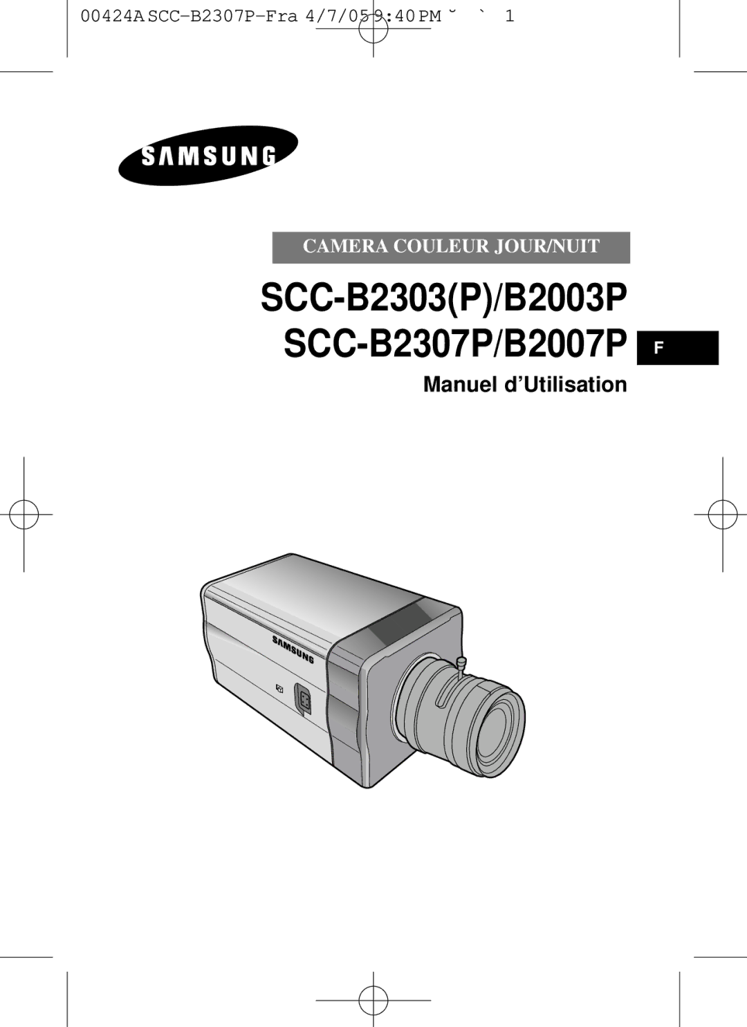 Samsung SCC-B2003P, SCC-B2303(P) user manual SCC-B2303P/B2003P SCC-B2307P/B2007PF 