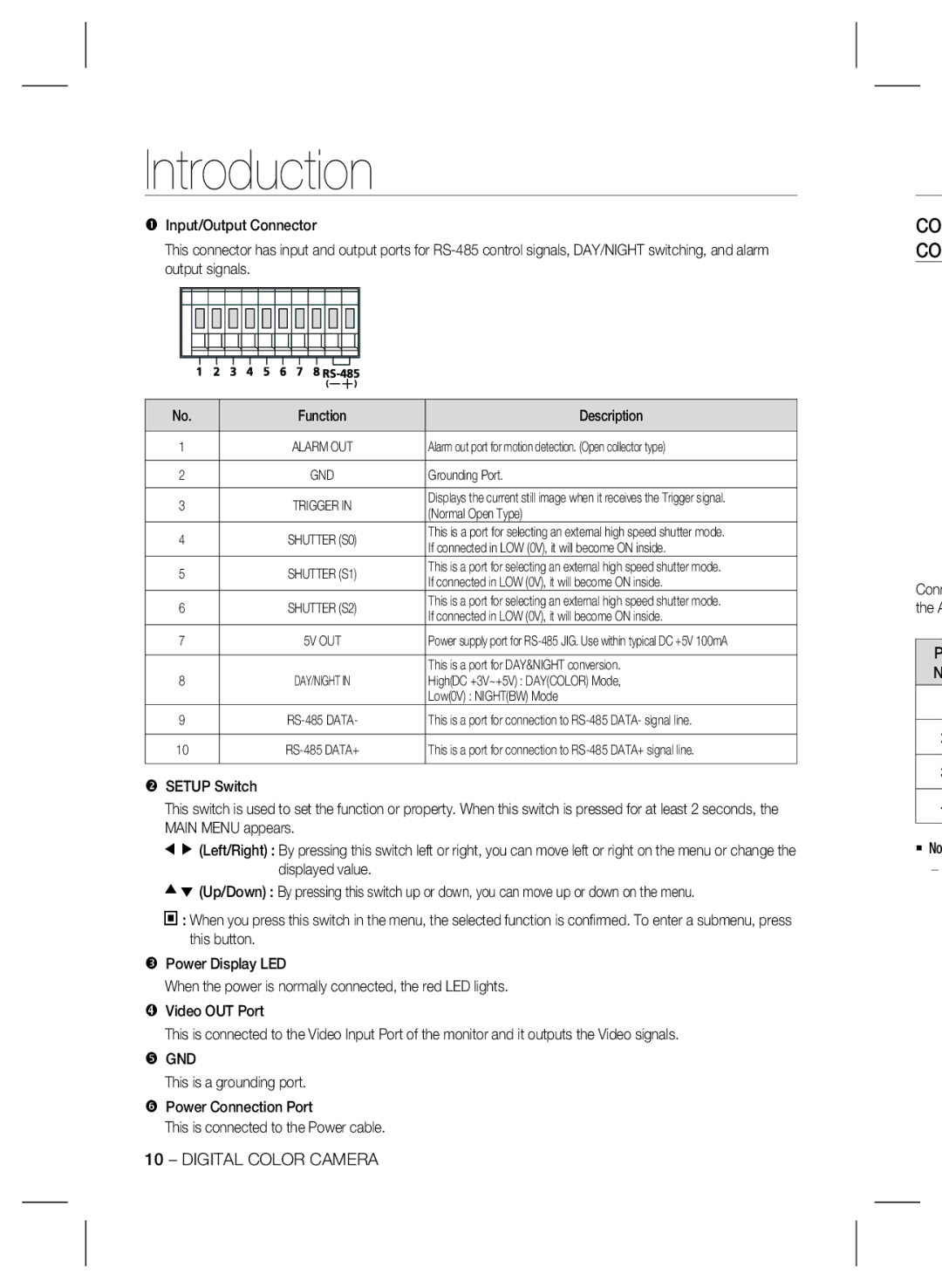 Samsung SCC-B2335P user manual Co Co 