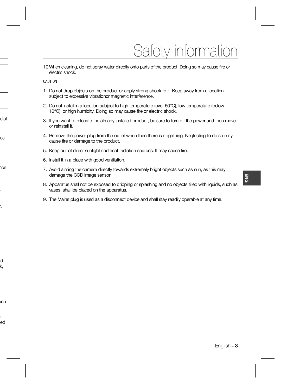 Samsung SCC-B2335P user manual Uch English 