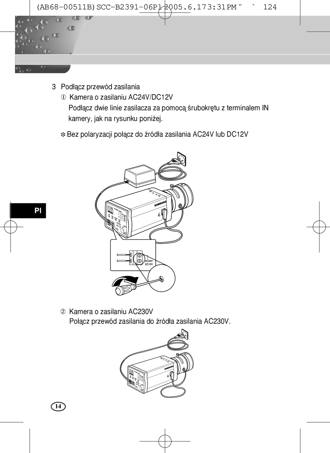 Samsung SCC-B2300, SCC-B2391(P), SCC-B2091(P) user manual AB68-00511BSCC-B2391-06Pl 2005.6.17331PM ˘ ` 