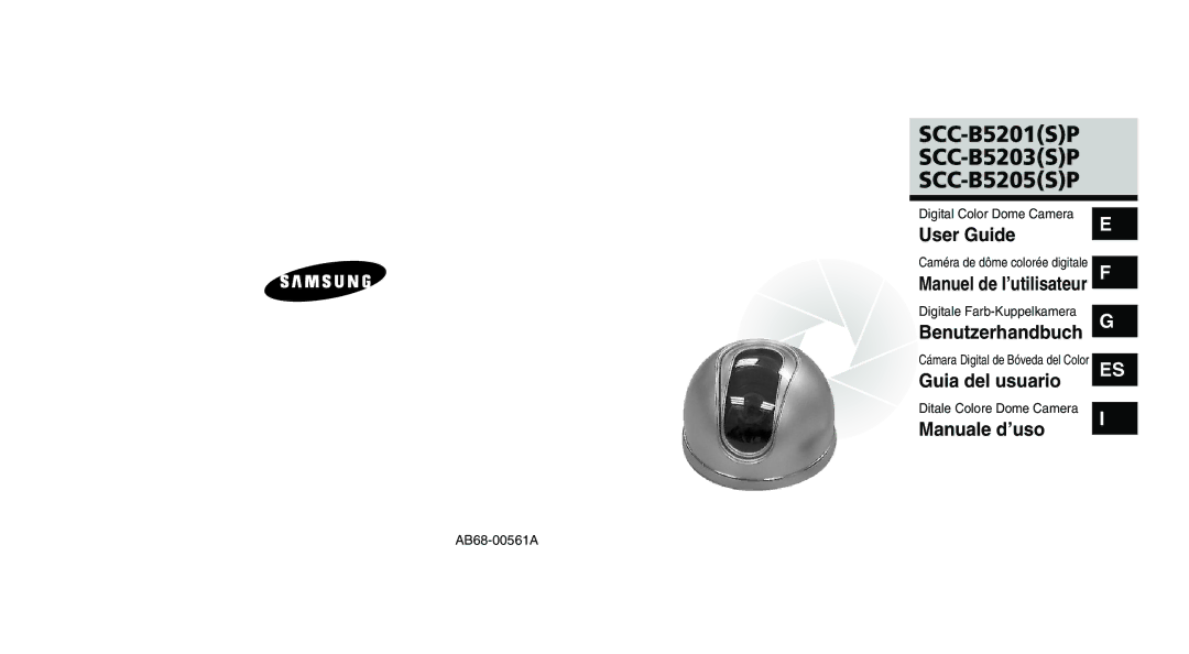 Samsung SCC-B5203SP manual Digital Color Dome Camera, Digitale Farb-Kuppelkamera, Ditale Colore Dome Camera, AB68-00561A 