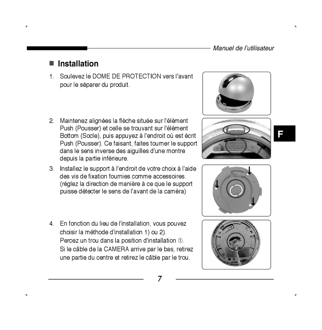 Samsung SCC-B5223P, SCC-B5223BP manual Installation 