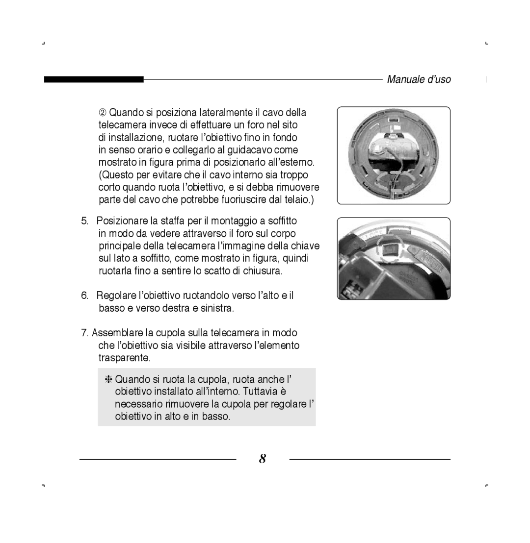 Samsung SCC-B5223BP, SCC-B5223P manual Manuale d’uso 