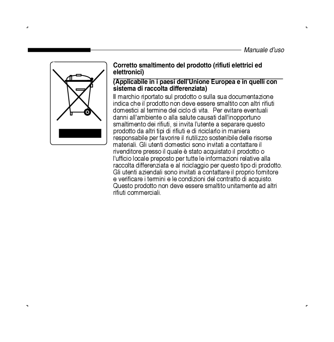 Samsung SCC-B5223BP, SCC-B5223P manual Manuale d’uso 