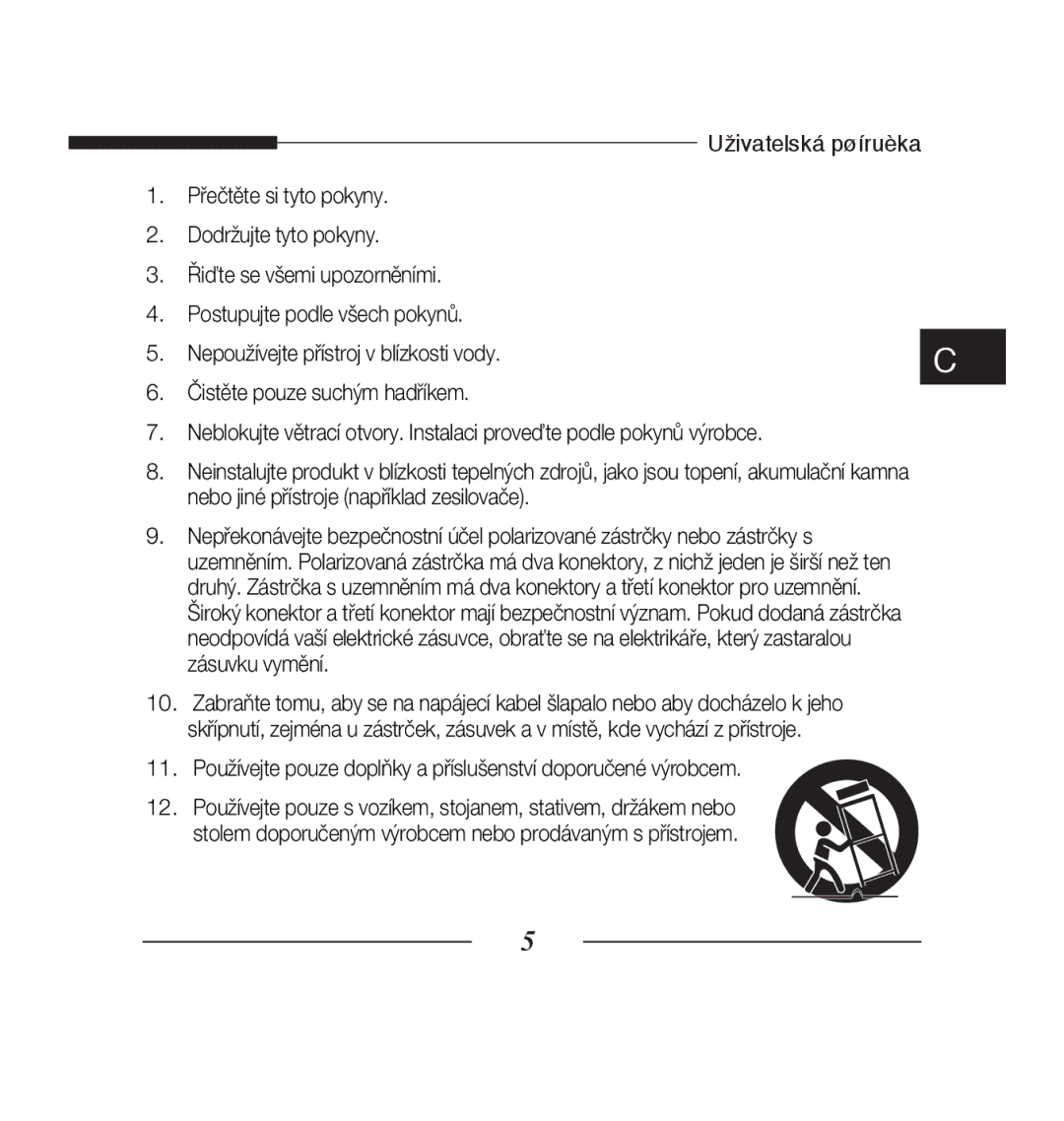 Samsung SCC-B5223P, SCC-B5223BP manual Přečtěte si tyto pokyny 