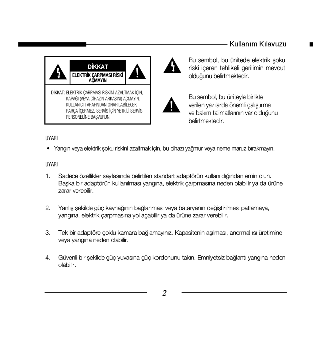 Samsung SCC-B5223P, SCC-B5223BP manual Kullanım Kılavuzu 