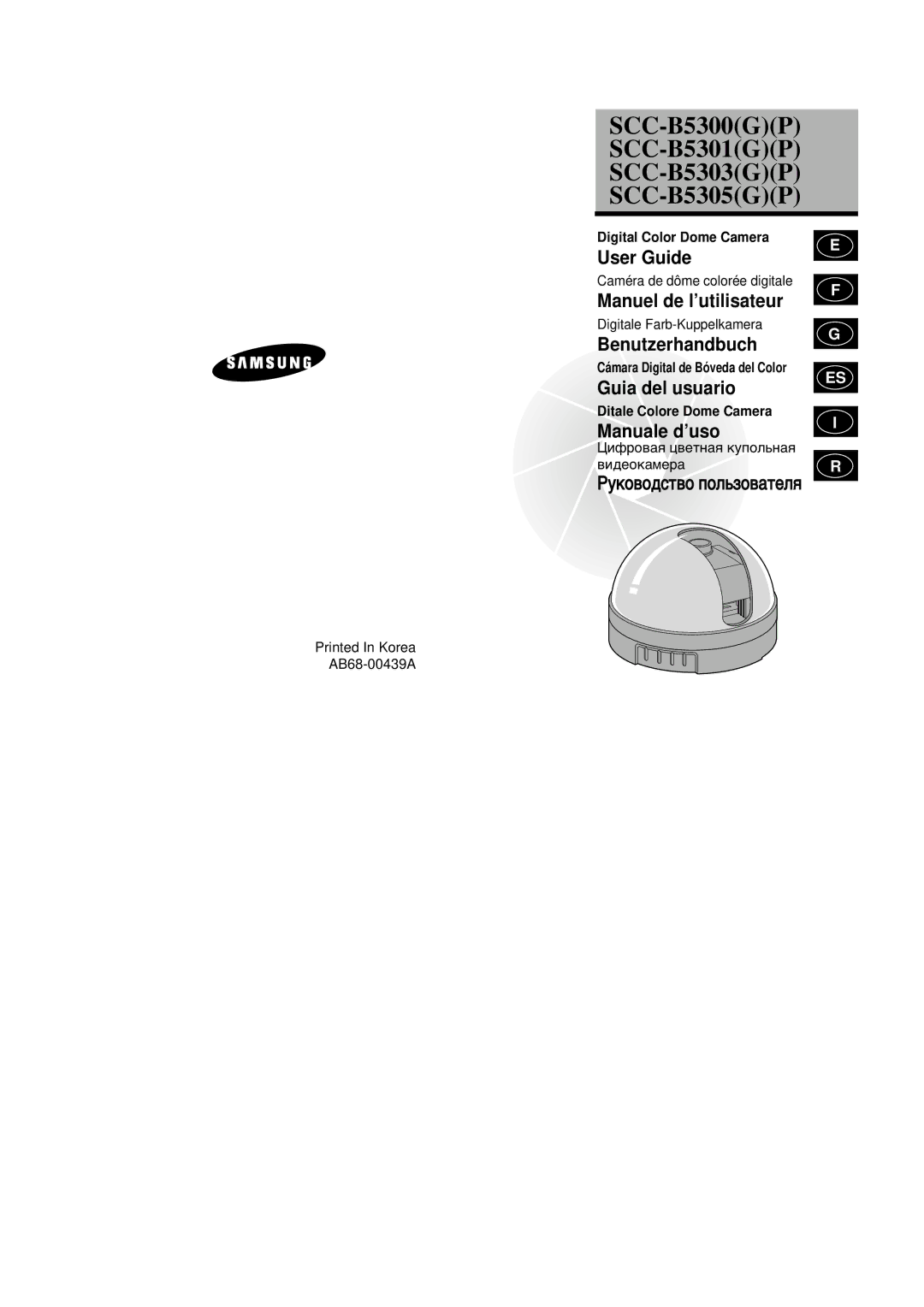 Samsung SCC-B5300P manual SCC-B5300GP SCC-B5301GP SCC-B5303GP SCC-B5305GP 