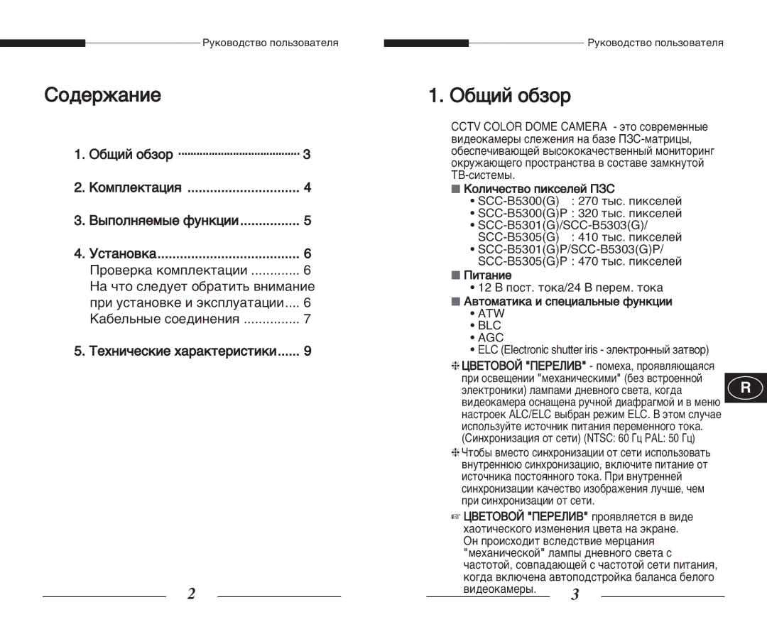 Samsung SCC-B5301(G)(P), SCC-B5305(G)(P), SCC-B5303(G)(P), SCC-B5300(G)(P) manual ‰Âê‡Ìëâ 