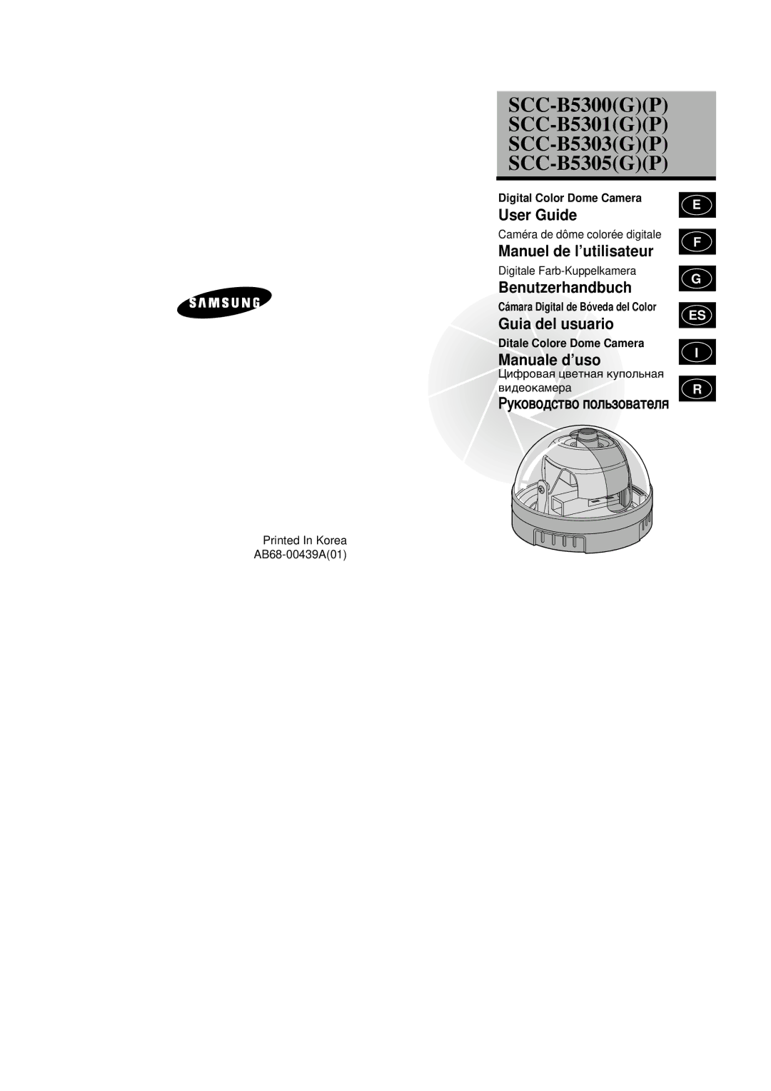 Samsung SCC-B5303P, SCC-B5305P, SCC-B5301P, SCC-B5300P manual SCC-B5300GP SCC-B5301GP SCC-B5303GP SCC-B5305GP 