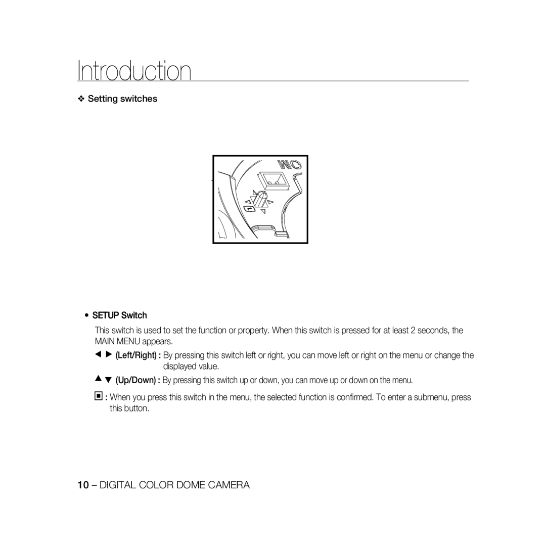 Samsung SCC-B5333BP, SCC-B5335P, SCC-B5335BP, SCC-B5331P, SCC-B5331BP, SCC-B5333P/CDM, SCC-B5331N manual Introduction 