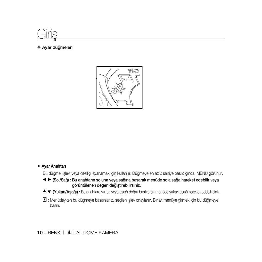 Samsung SCC-B5331BP, SCC-B5335P, SCC-B5335BP, SCC-B5333BP, SCC-B5331P, SCC-B5333P/CDM, SCC-B5331N manual Giriş 