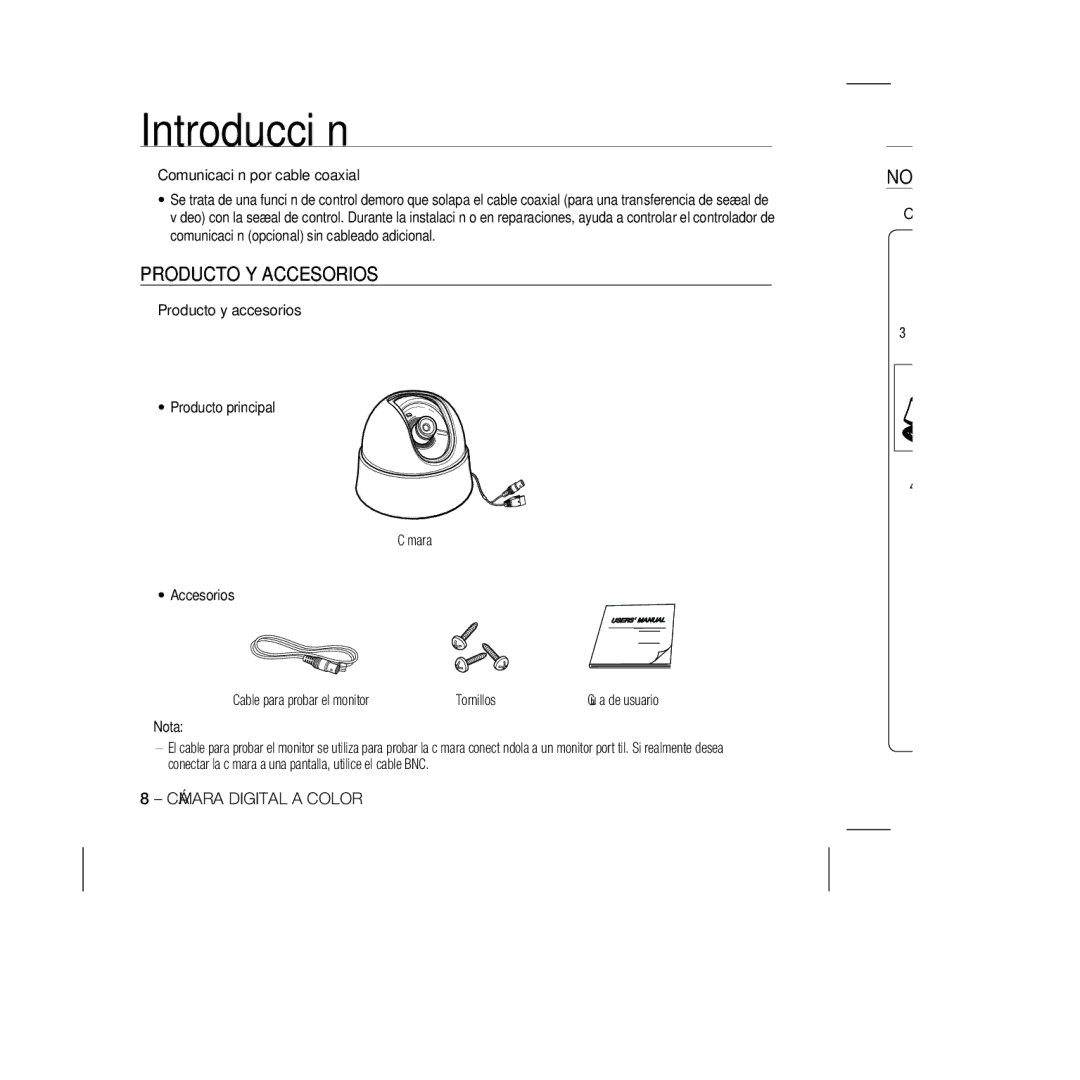 Samsung SCC-B5333BP, SCC-B5335P, SCC-B5335BP, SCC-B5333P, SCC-B5331P Producto Y Accesorios, Comunicación por cable coaxial 