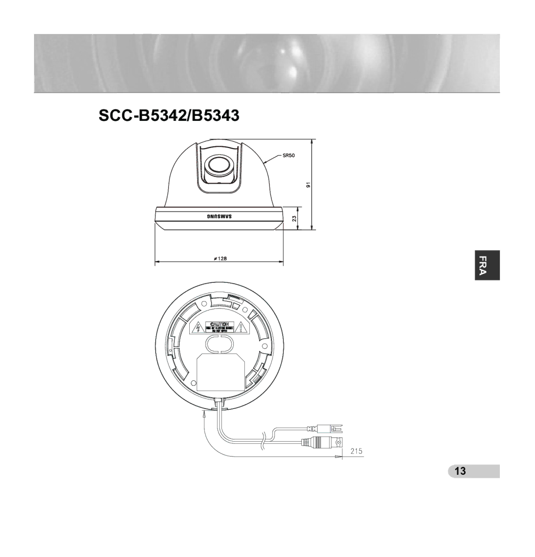 Samsung SCC-B5343P, SCC-B5342P manual SCC-B5342/B5343 