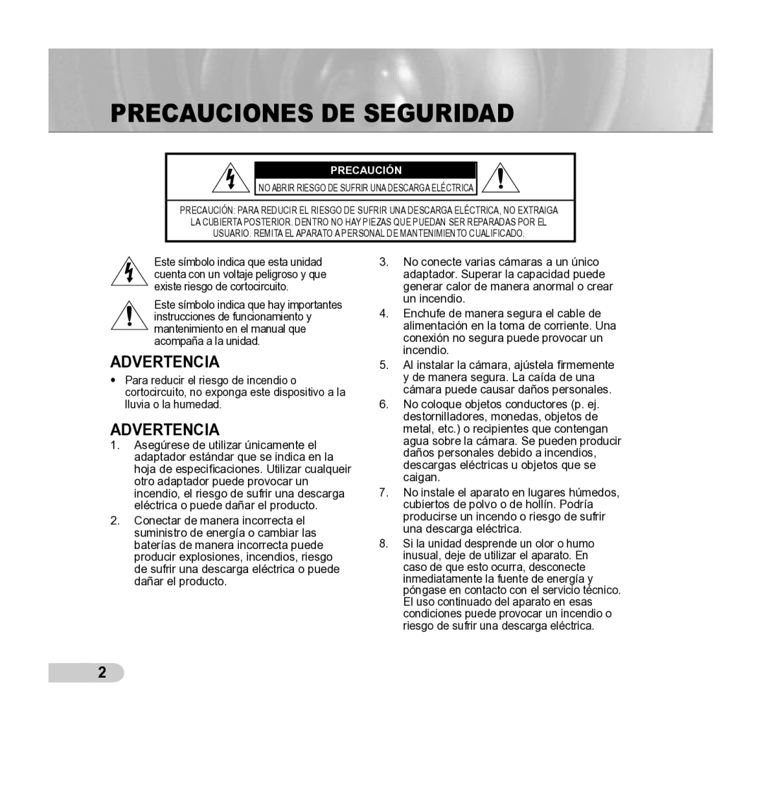 Samsung SCC-B5342P, SCC-B5343P manual Precauciones de seguridad, Precaución 